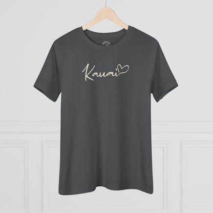 Heart Signature (Islands Edition), Kauai, Hawaii, Womens Fit T-Shirt