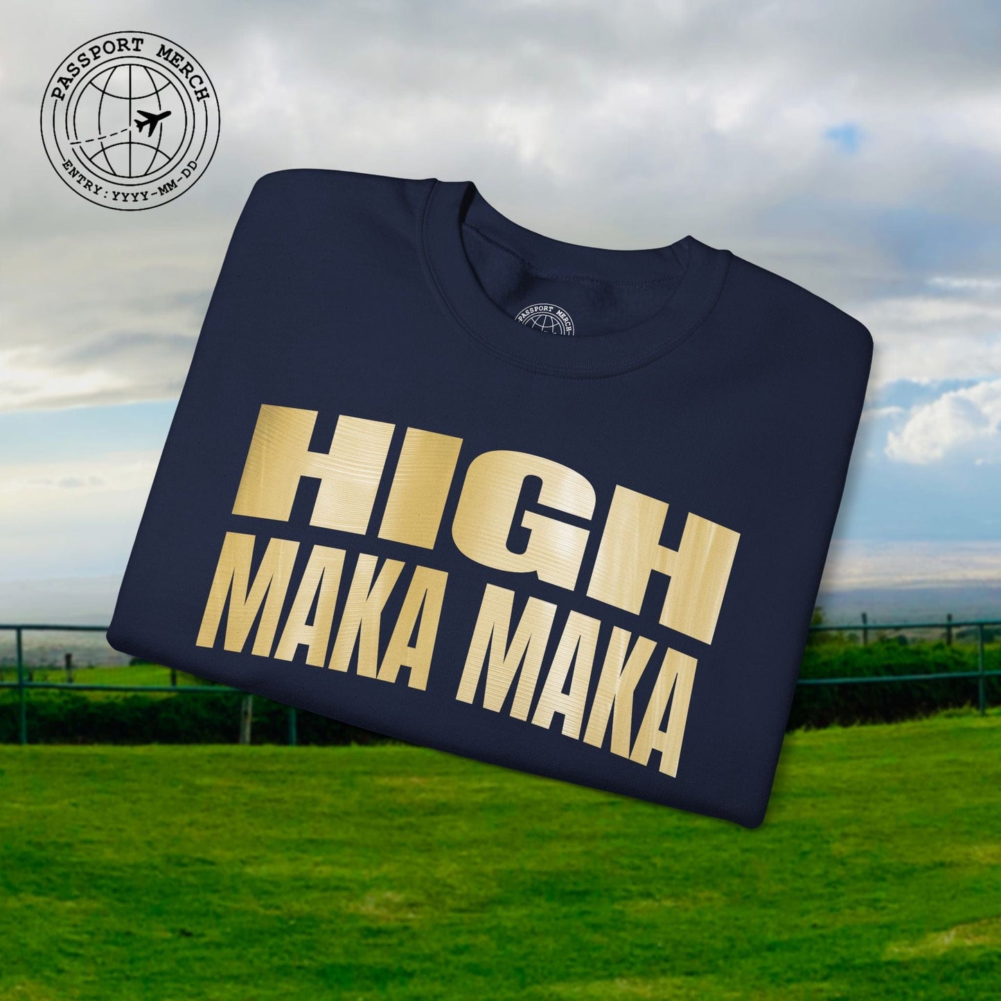 Bullion Gold High Maka Maka, Hawaii Crewneck