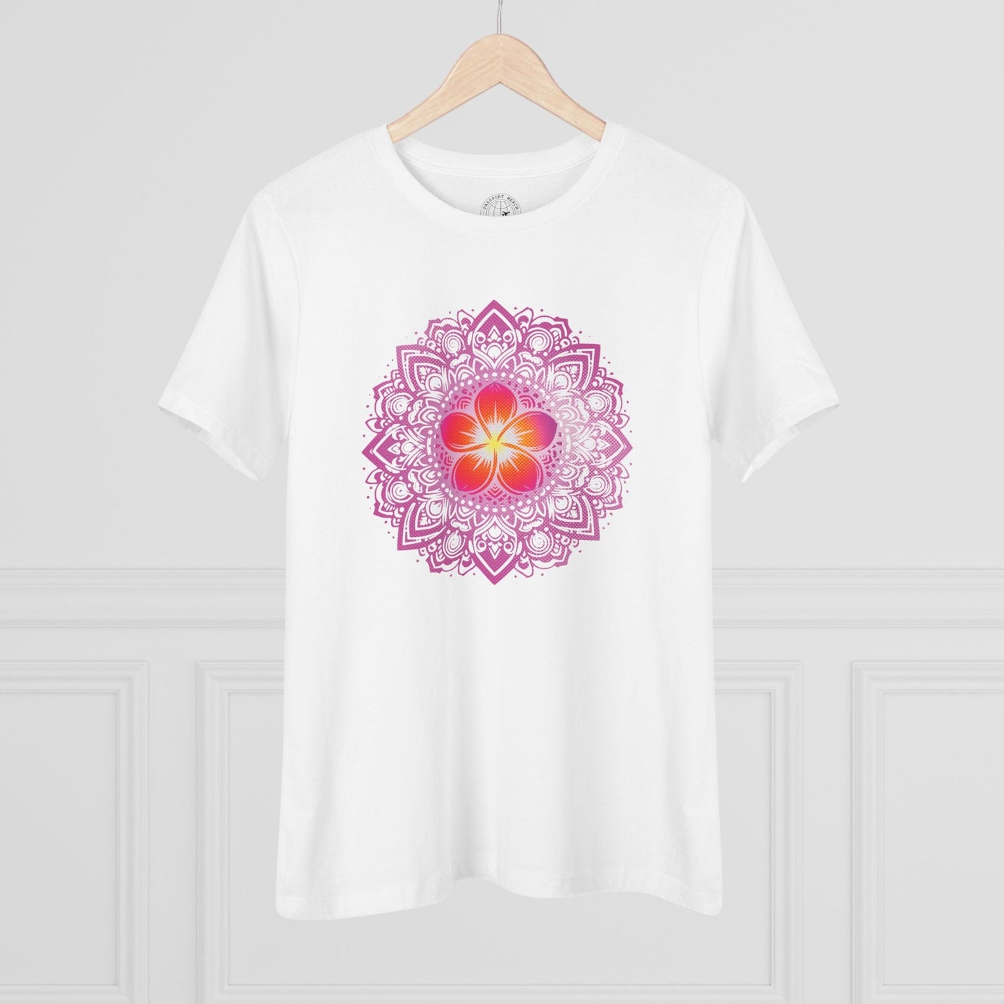 Hawaiian Plumeria Mandala, Womens Fit T-Shirt