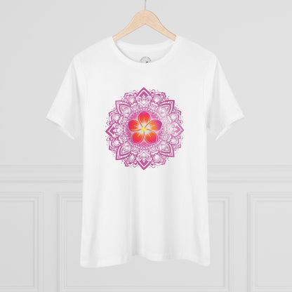 Hawaiian Plumeria Mandala, Womens Fit T-Shirt