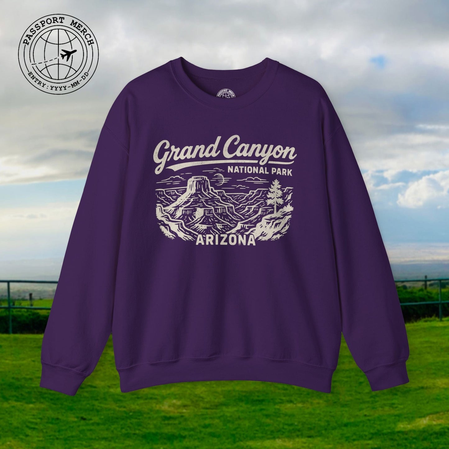 Grand Canyon National Park Vintage Monochrome, Arizona Crewneck