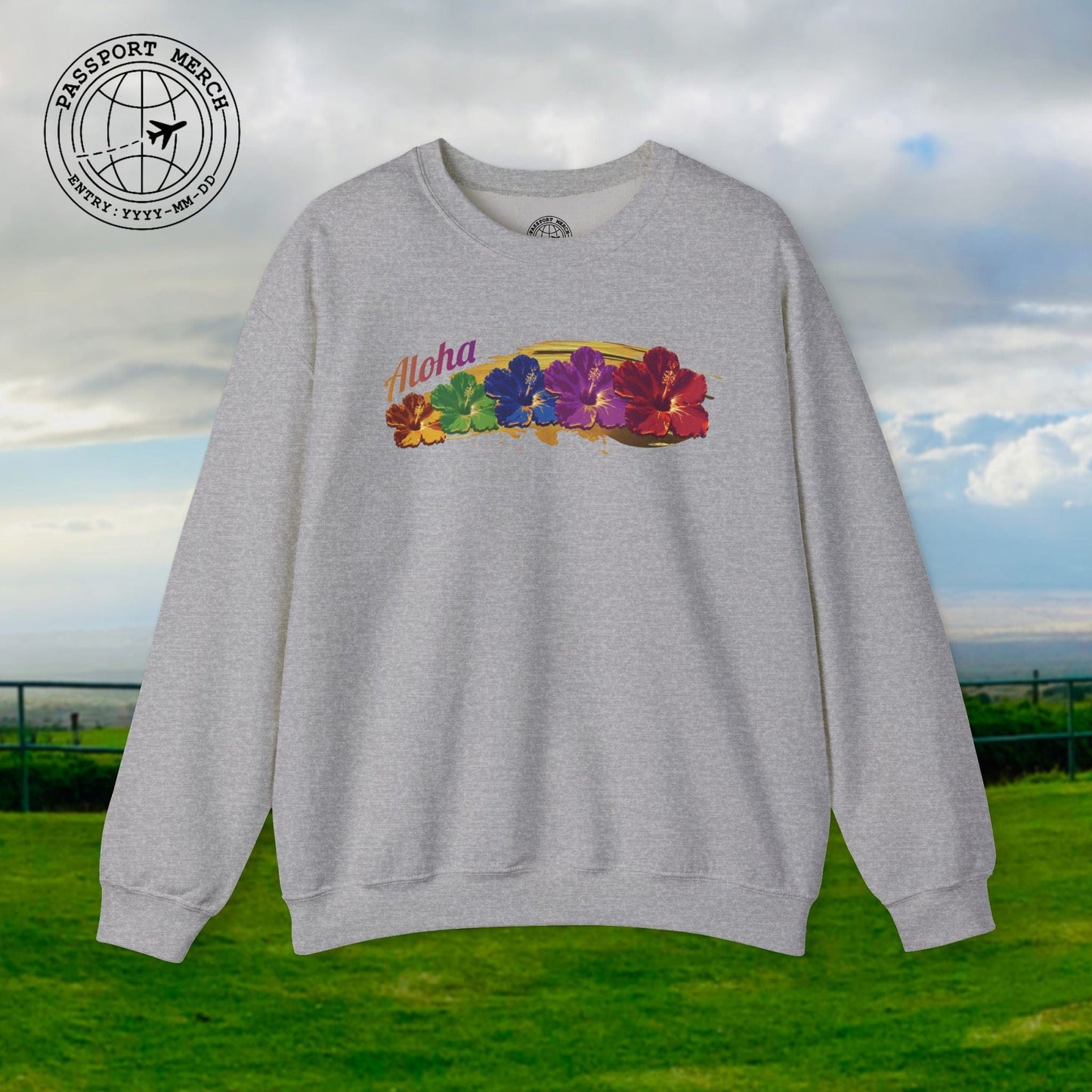 Pop Art Hibiscus, Hawaii Crewneck