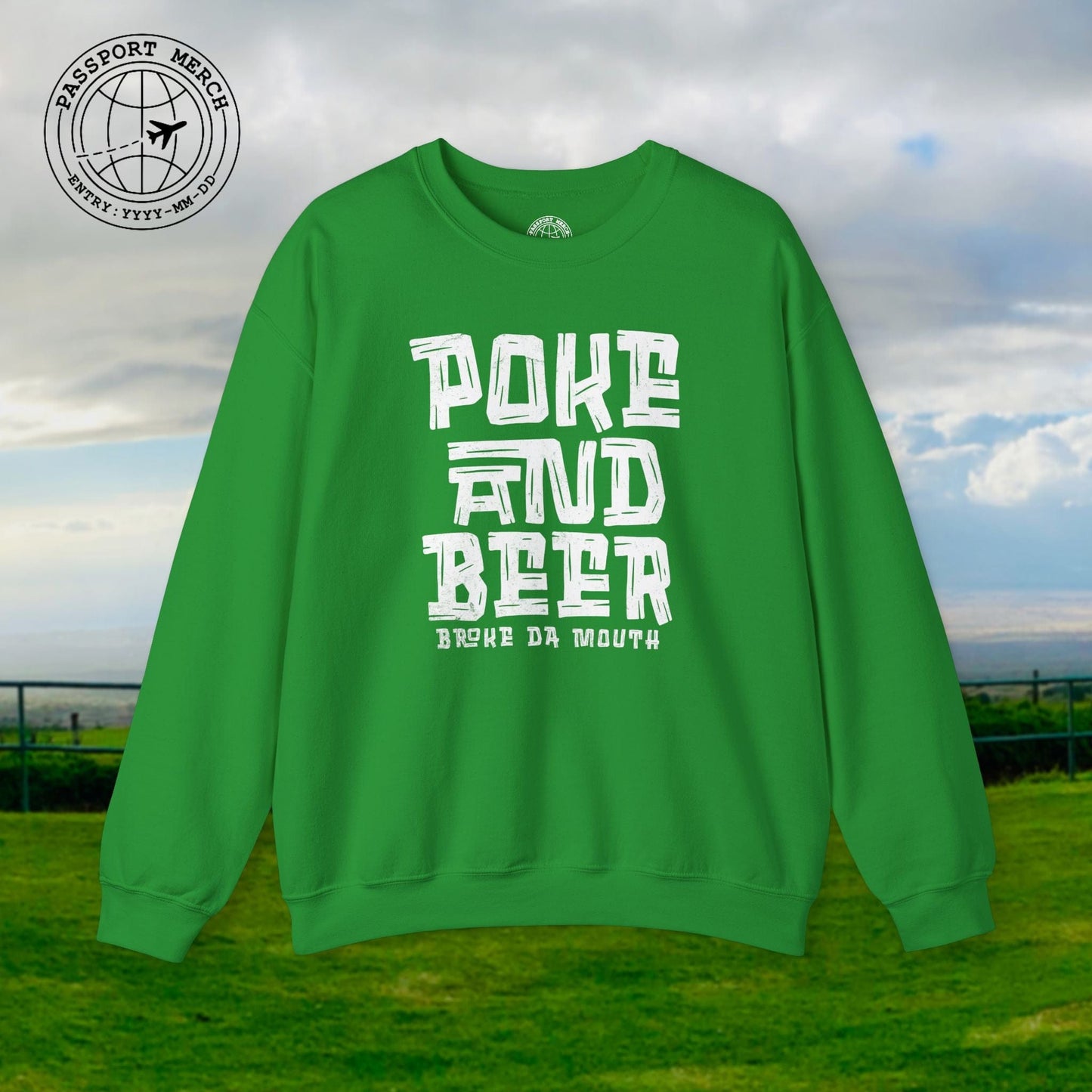 Poke and Beer, Hawaii Crewneck