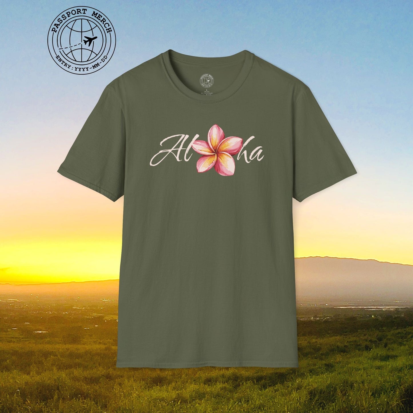 Aloha Watercolor Plumeria, Hawaii T-Shirt