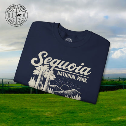 Sequoia National Park Vintage Monochrome, California Crewneck