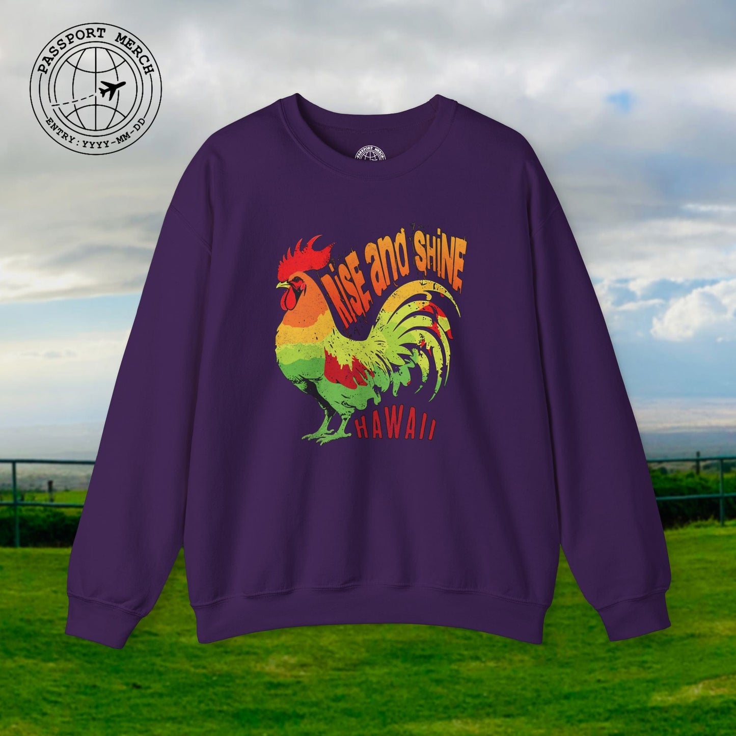 Rise and Shine Rooster, Hawaii Crewneck