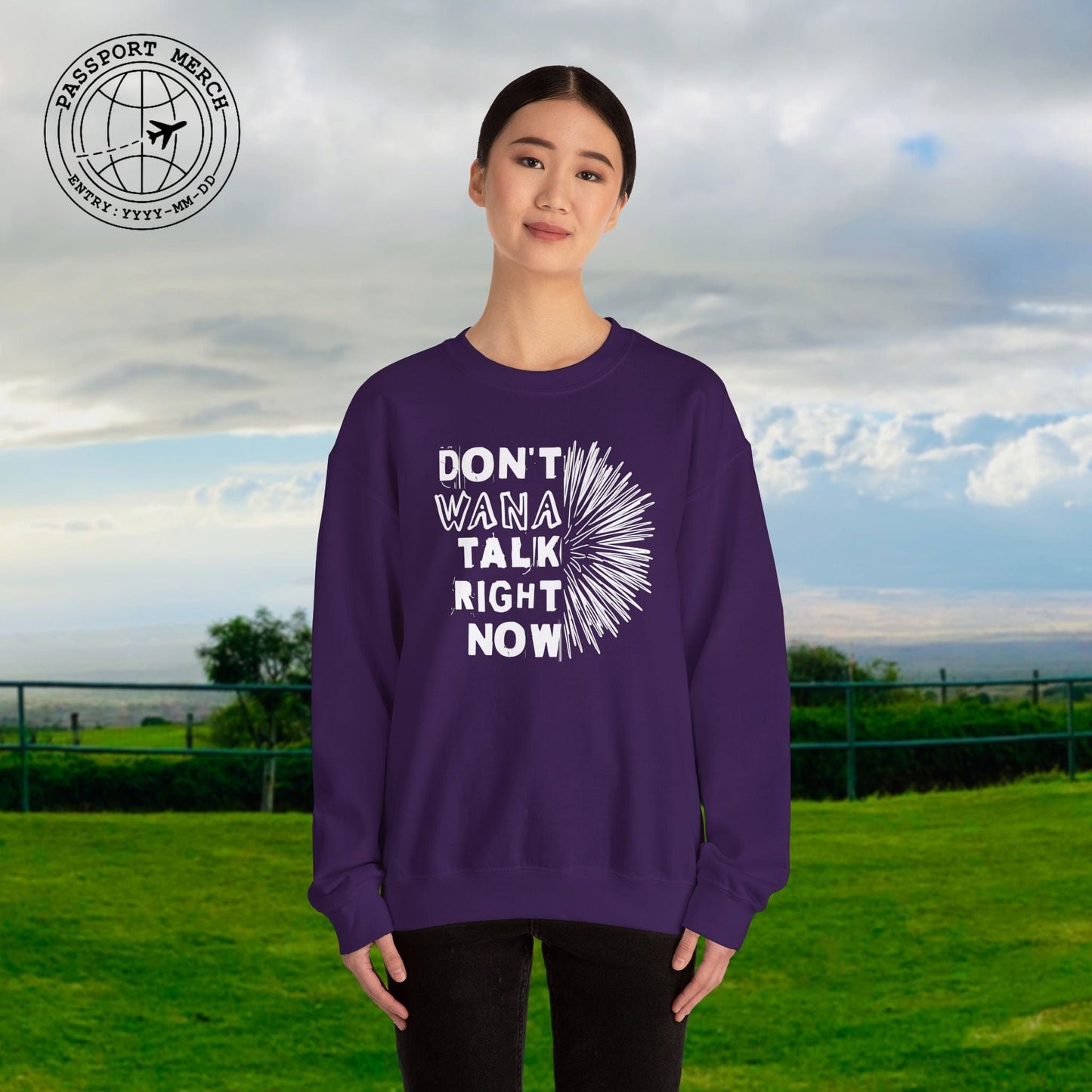 Don't Wana Talk Right Now, Hawaii Crewneck