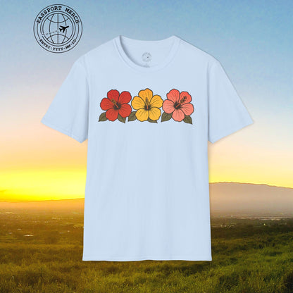 Three Vintage Hibiscus, Hawaii T-Shirt