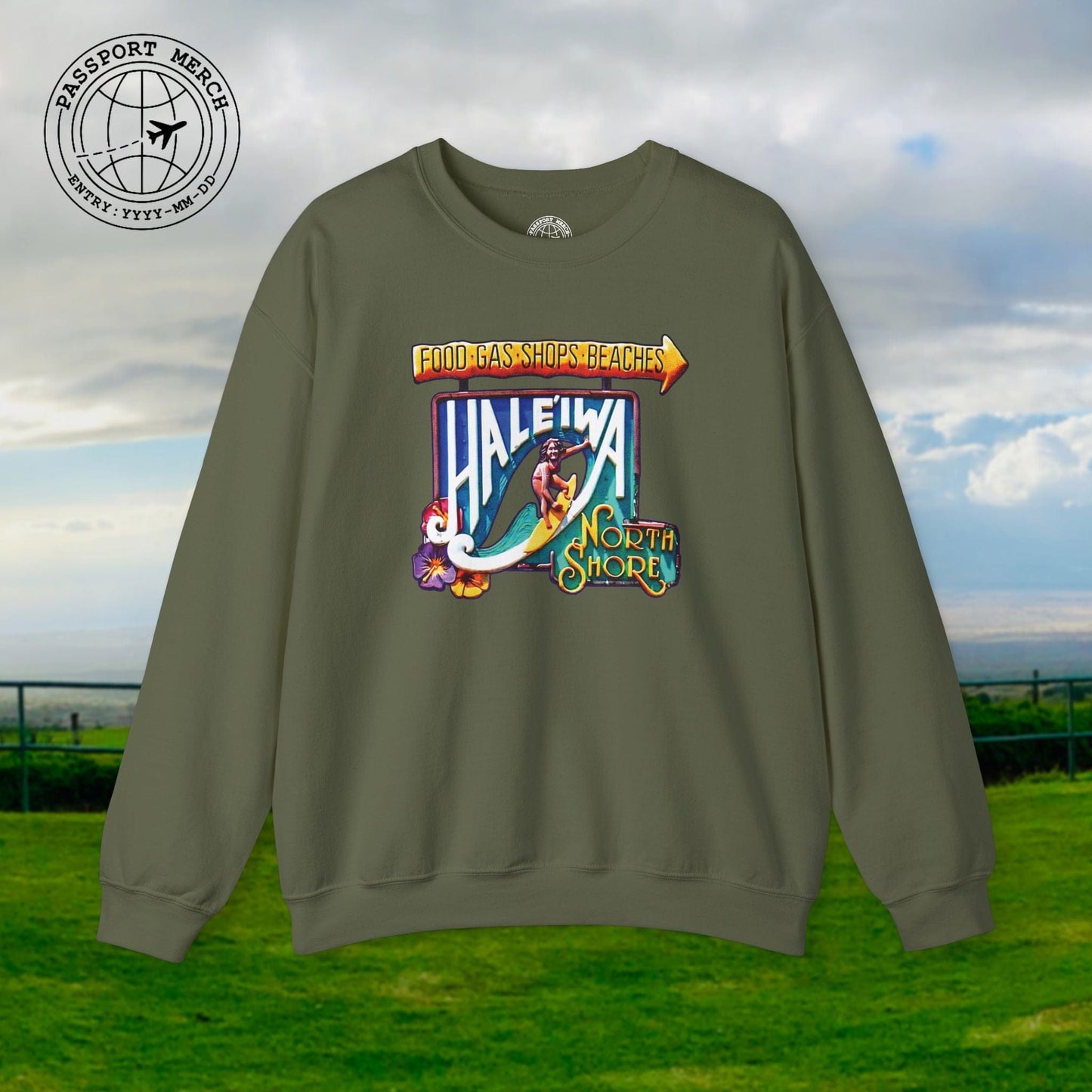 Signs of Wanderlust, Hale'iwa (South) Oahu, Hawaii Crewneck