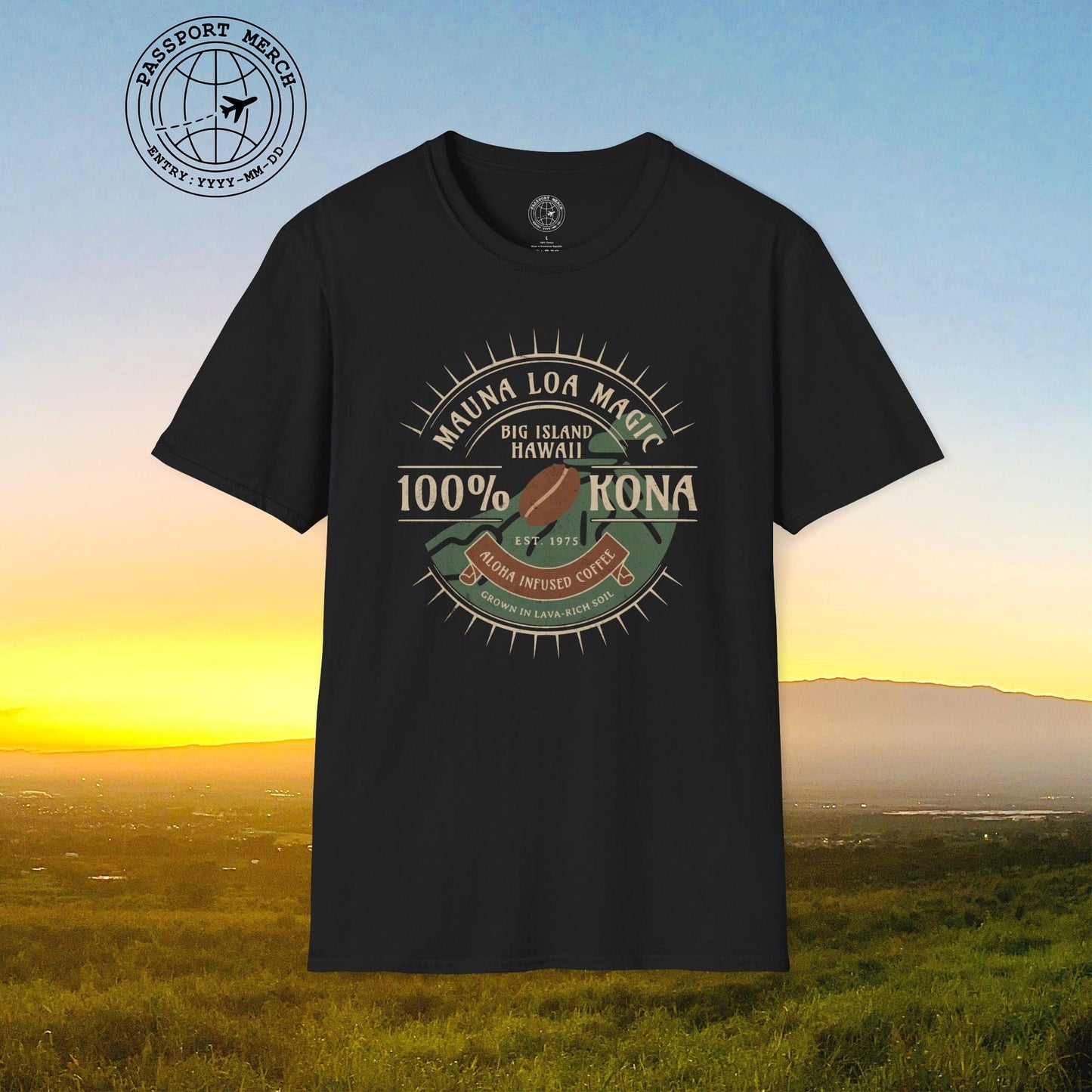 Mauna Loa Magic Kona Coffee Hawaii T-Shirt