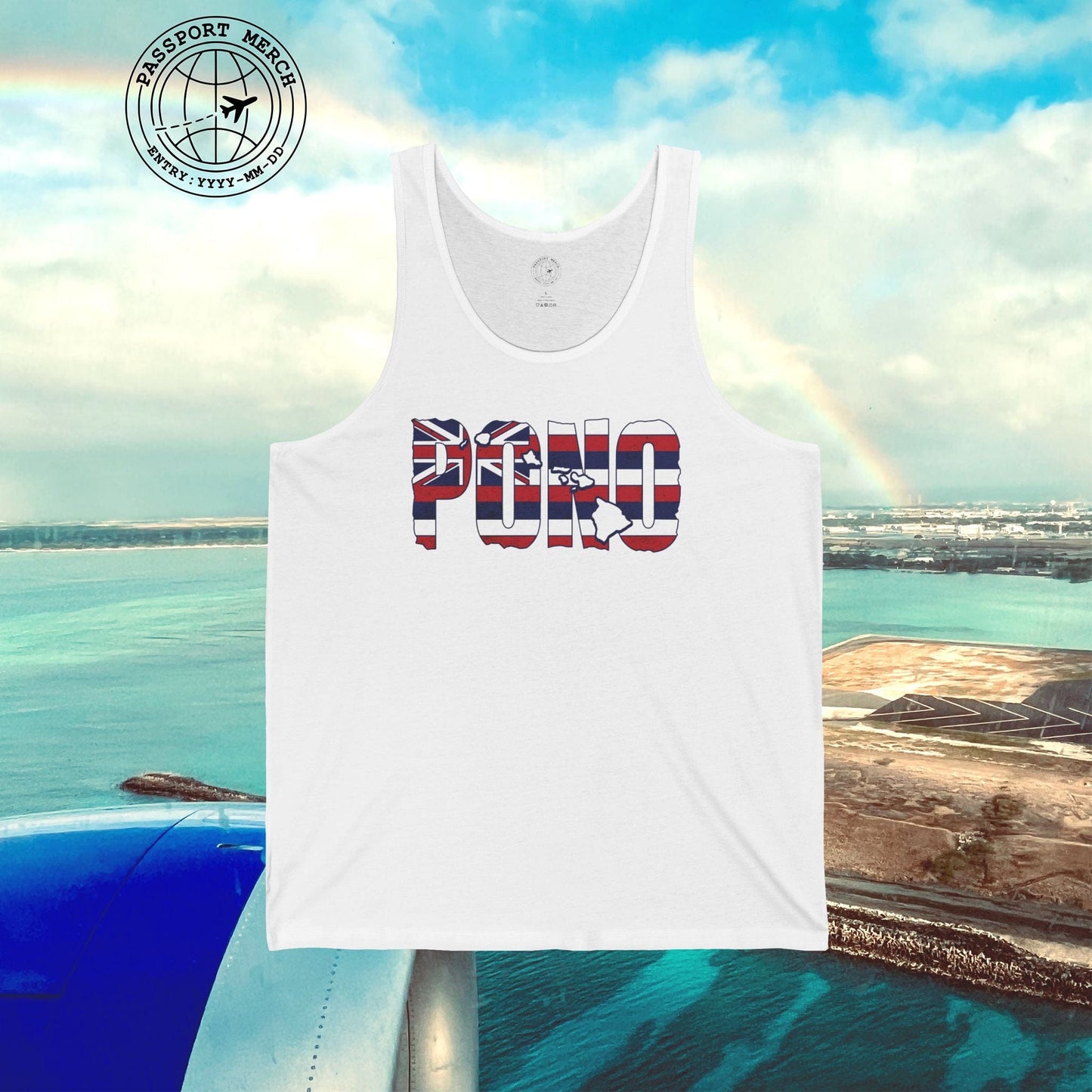 Hawaii Pono Letter Flag Tank Top