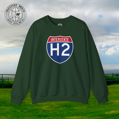 Signs of Wanderlust, Interstate H2, Hawaii Crewneck