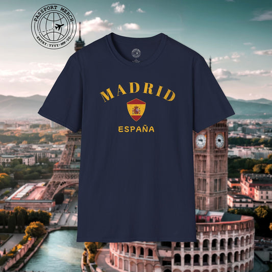 Madrid with Coat of Arms Spain T-Shirt
