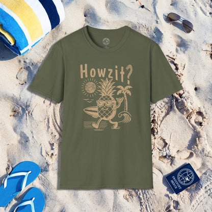 Howzit? Pineapple Shaka, Hawaii T-Shirt