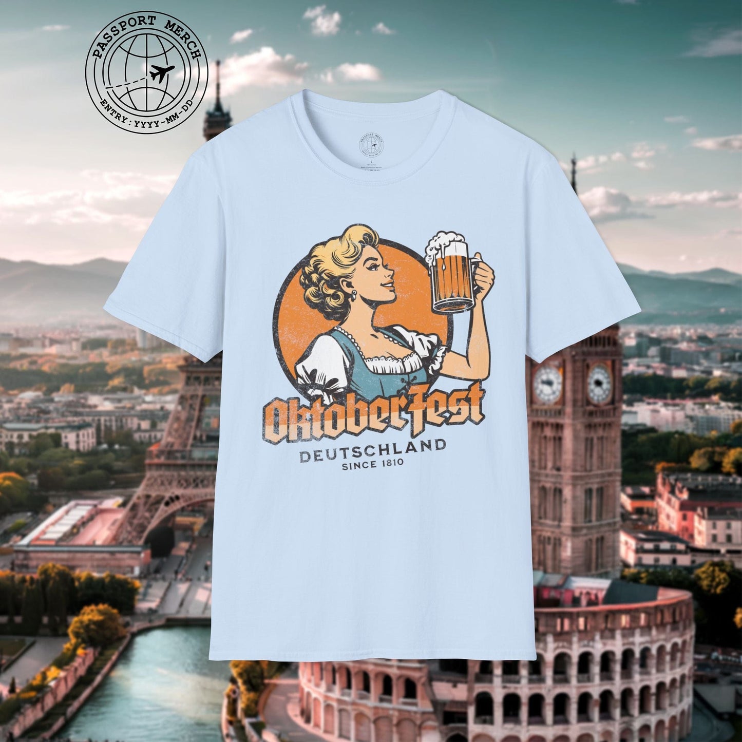Vintage Oktoberfest Beer Maiden, Germany T-Shirt