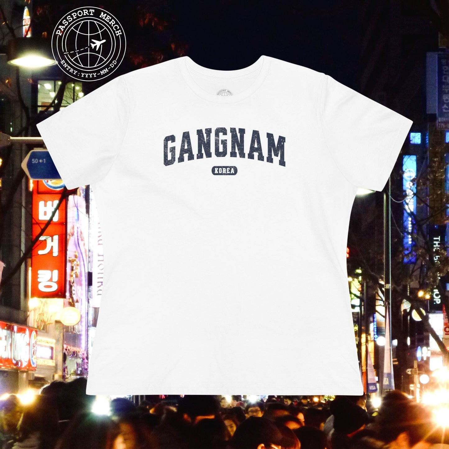 Classic Athletic (Bucket List Edition), Gangnam, Korea, Womens Fit T-Shirt
