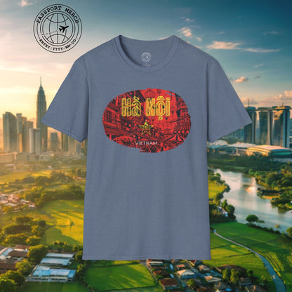 Hanoi Vietnam Vintage Streets Flag T-Shirt