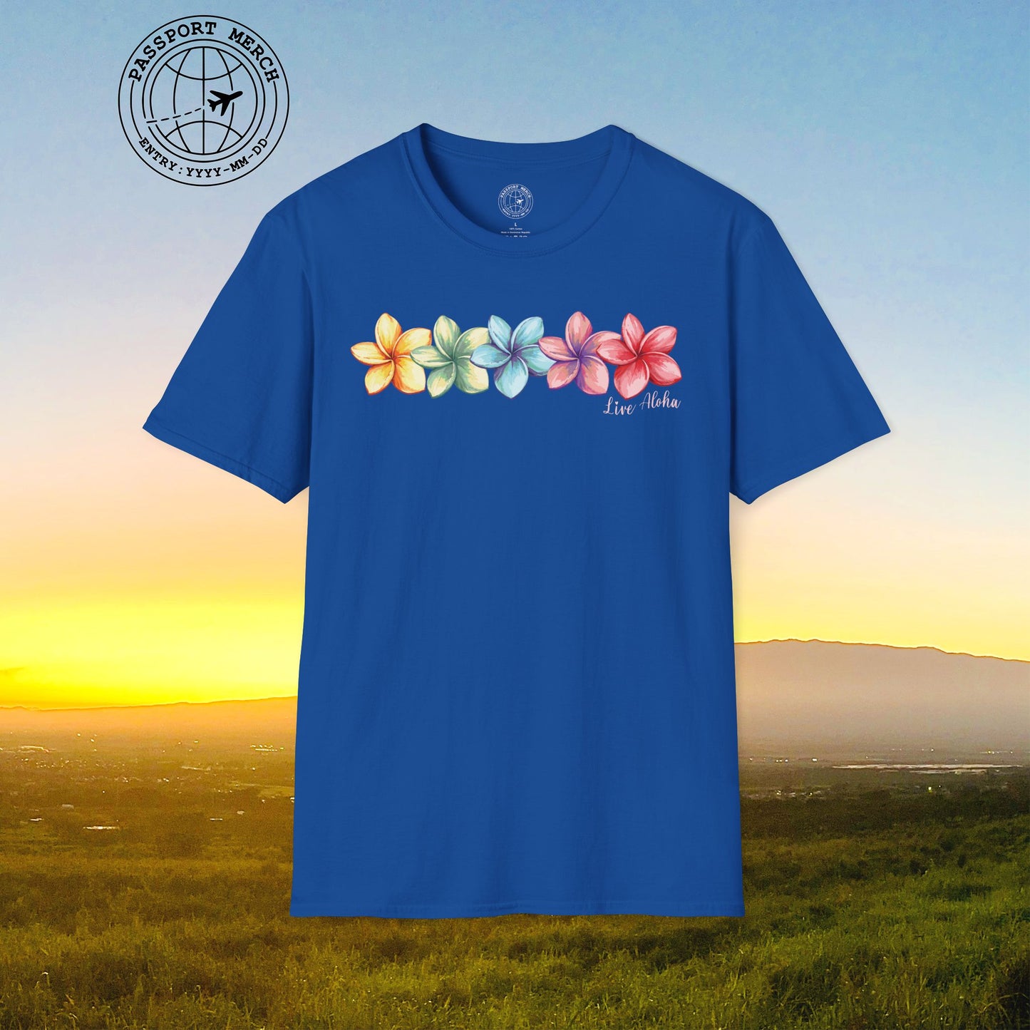 Five Vibrant Plumerias, Hawaii T-Shirt