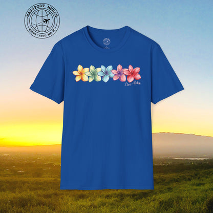 Five Vibrant Plumerias, Hawaii T-Shirt