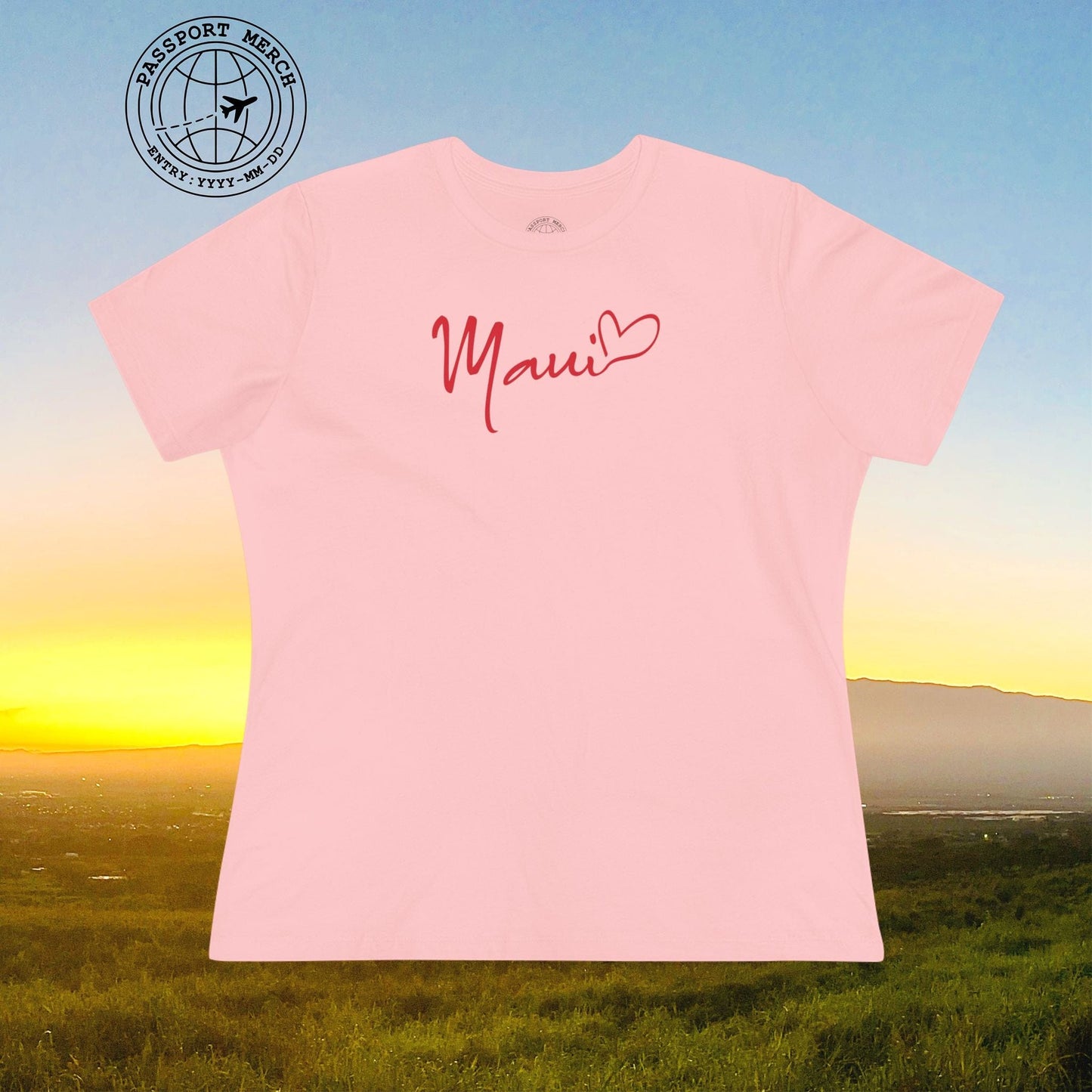 Heart Signature (Islands Edition), Maui, Hawaii, Womens Fit T-Shirt