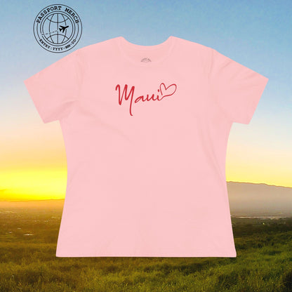Heart Signature (Islands Edition), Maui, Hawaii, Womens Fit T-Shirt