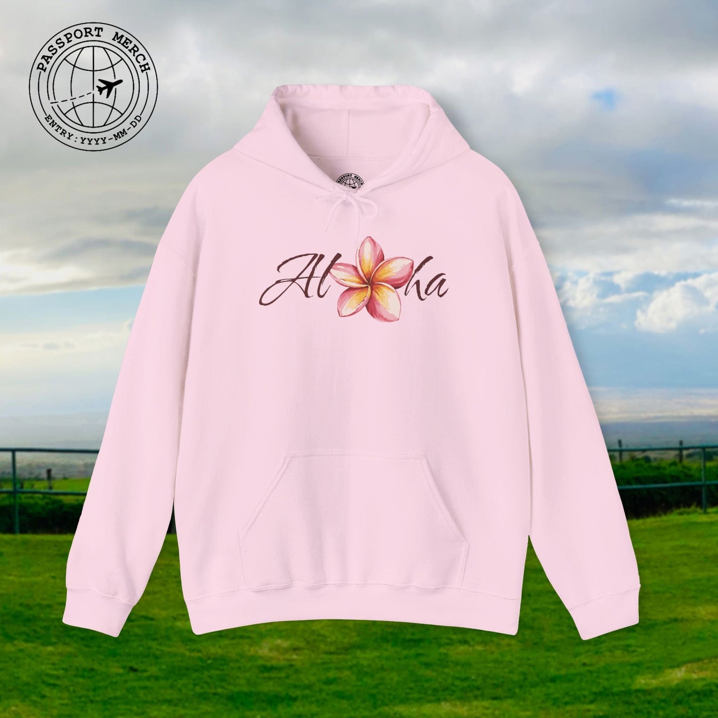 Aloha Watercolor Plumeria, Hawaii Hoodie