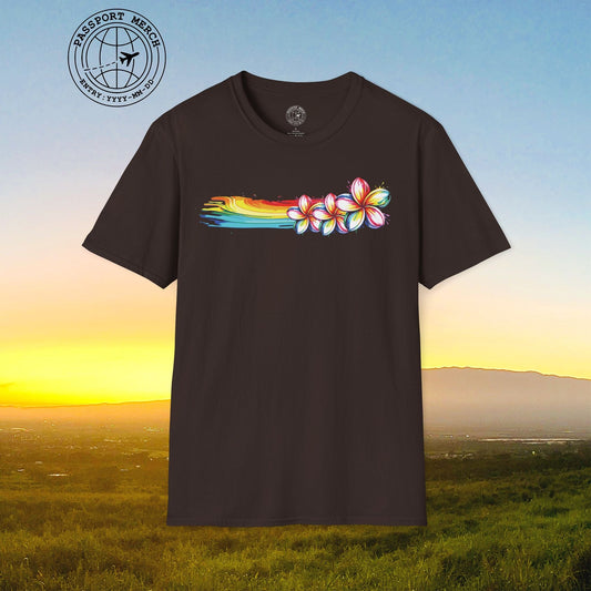 Neon Art Plumeria Rainbow, Hawaii T-Shirt