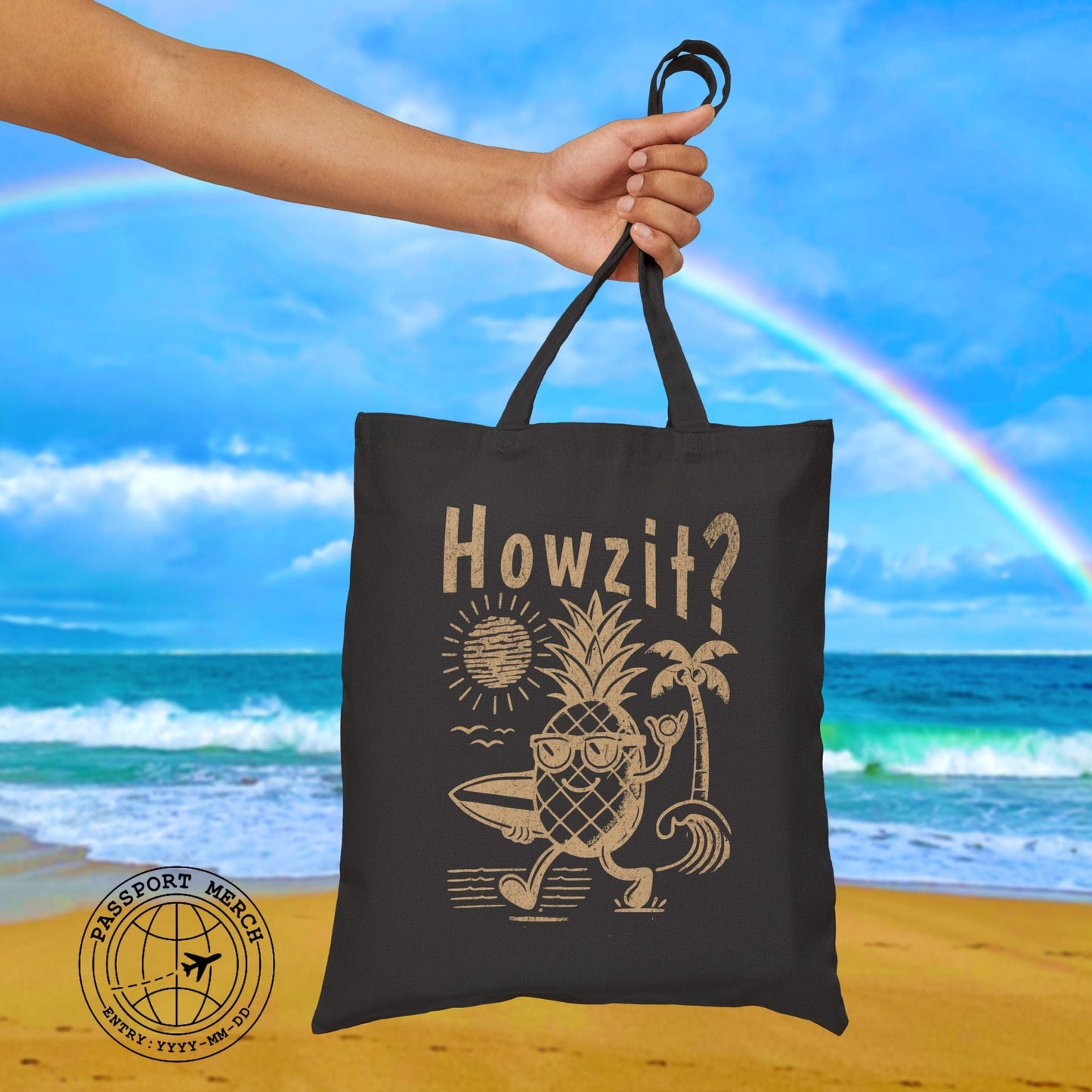 Howzit? Pineapple Shaka, Hawaii Tote Bag