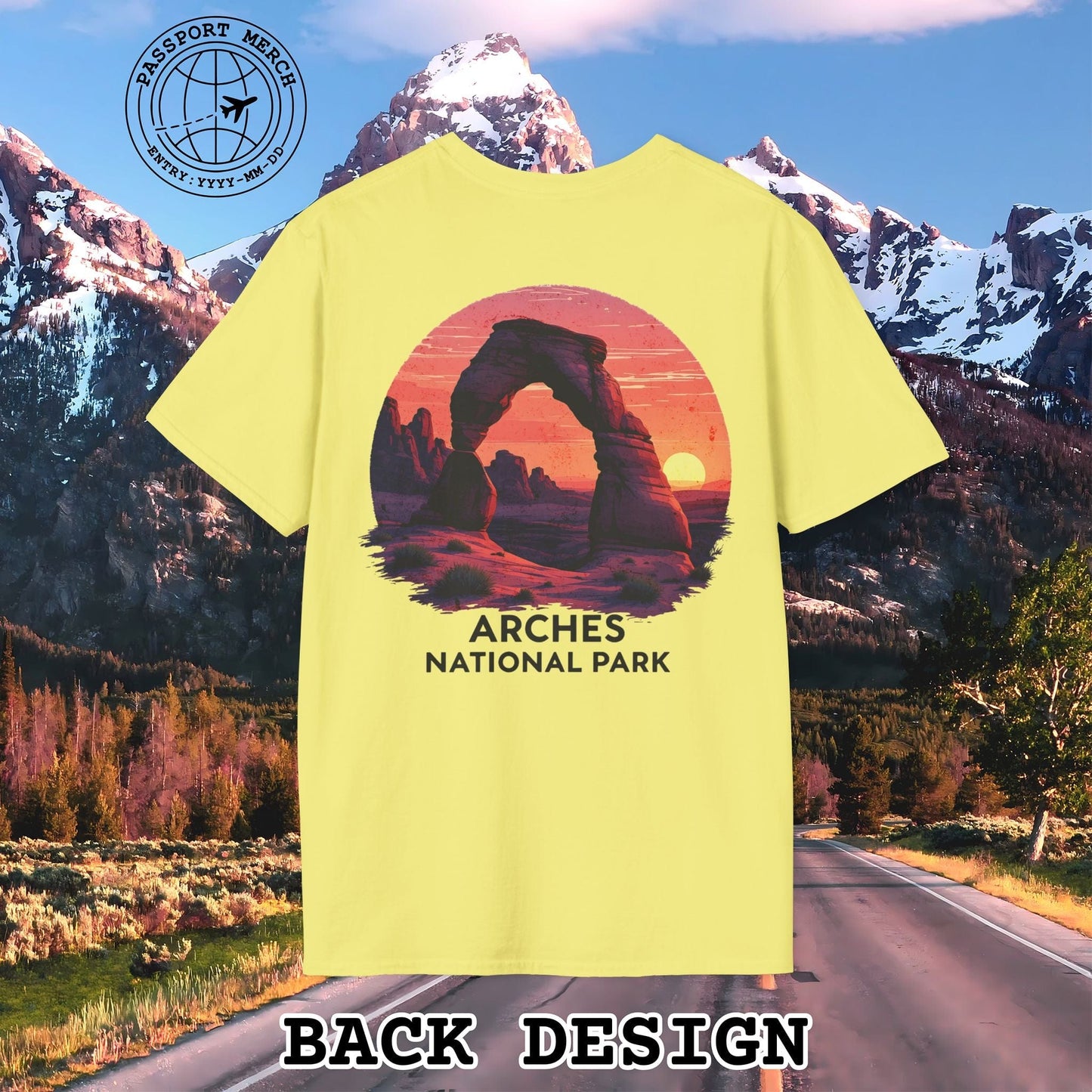 Arches National Park, Utah, Back Print T-Shirt