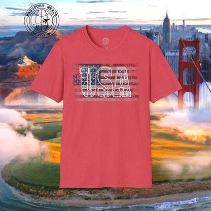 Vintage American Flag Patriotism USA T-Shirt