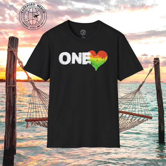 One Heart, Jamaican Reggae T-Shirt