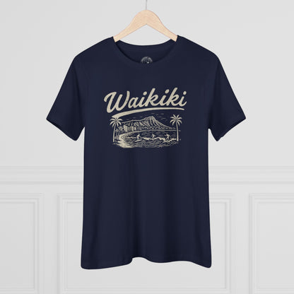 Monochrome Dreams of Waikiki, Hawaii, Womens Fit T-Shirt
