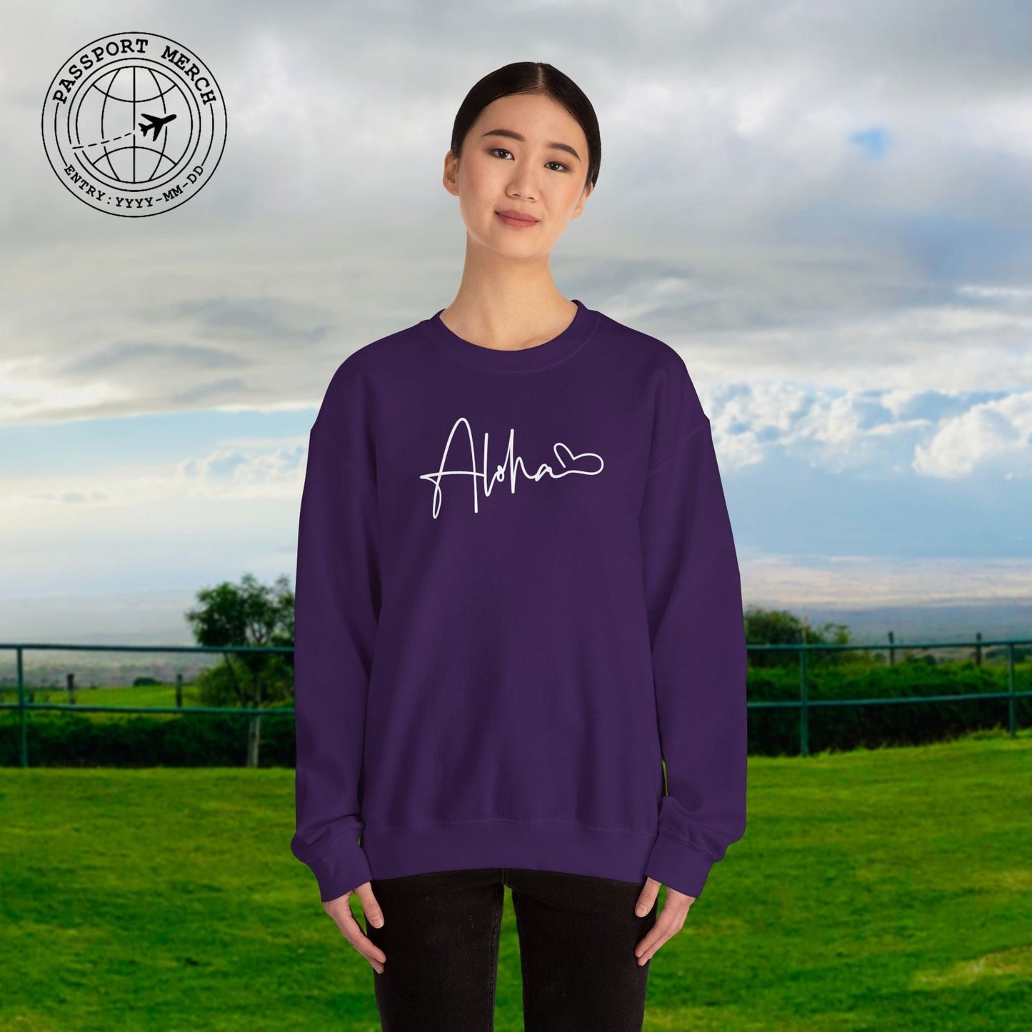 Aloha Heart Signature, Hawaii Crewneck