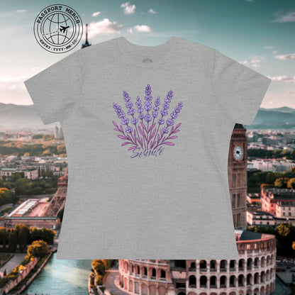 Vibrant Lavender Serenite, France, Womens Fit T-Shirt