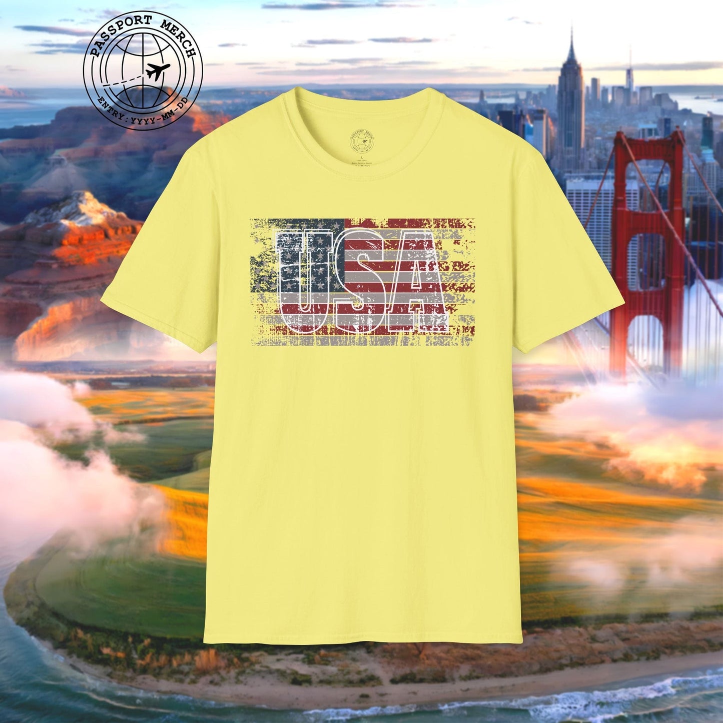 Vintage American Flag Patriotism USA T-Shirt