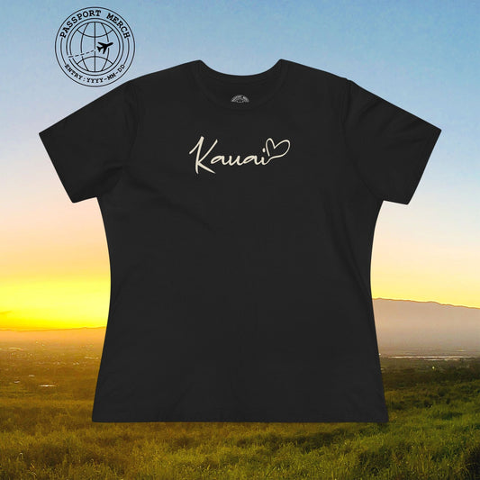 Heart Signature (Islands Edition), Kauai, Hawaii, Womens Fit T-Shirt