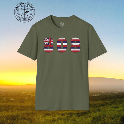 Woodworked 808 Flag, Hawaii T-Shirt