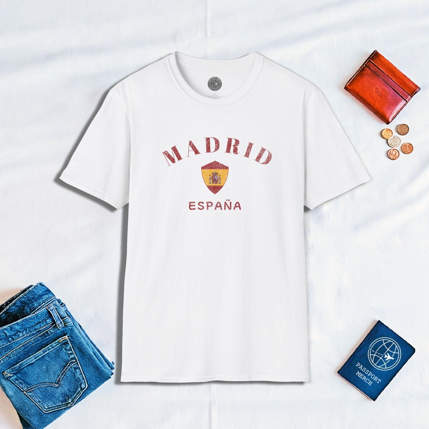 Madrid with Coat of Arms Spain T-Shirt