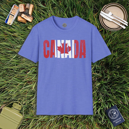 Vintage Canada Patriotism Letter Flag T-Shirt