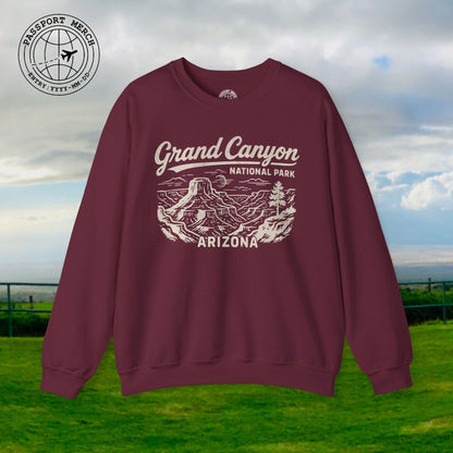 Grand Canyon National Park Vintage Monochrome, Arizona Crewneck
