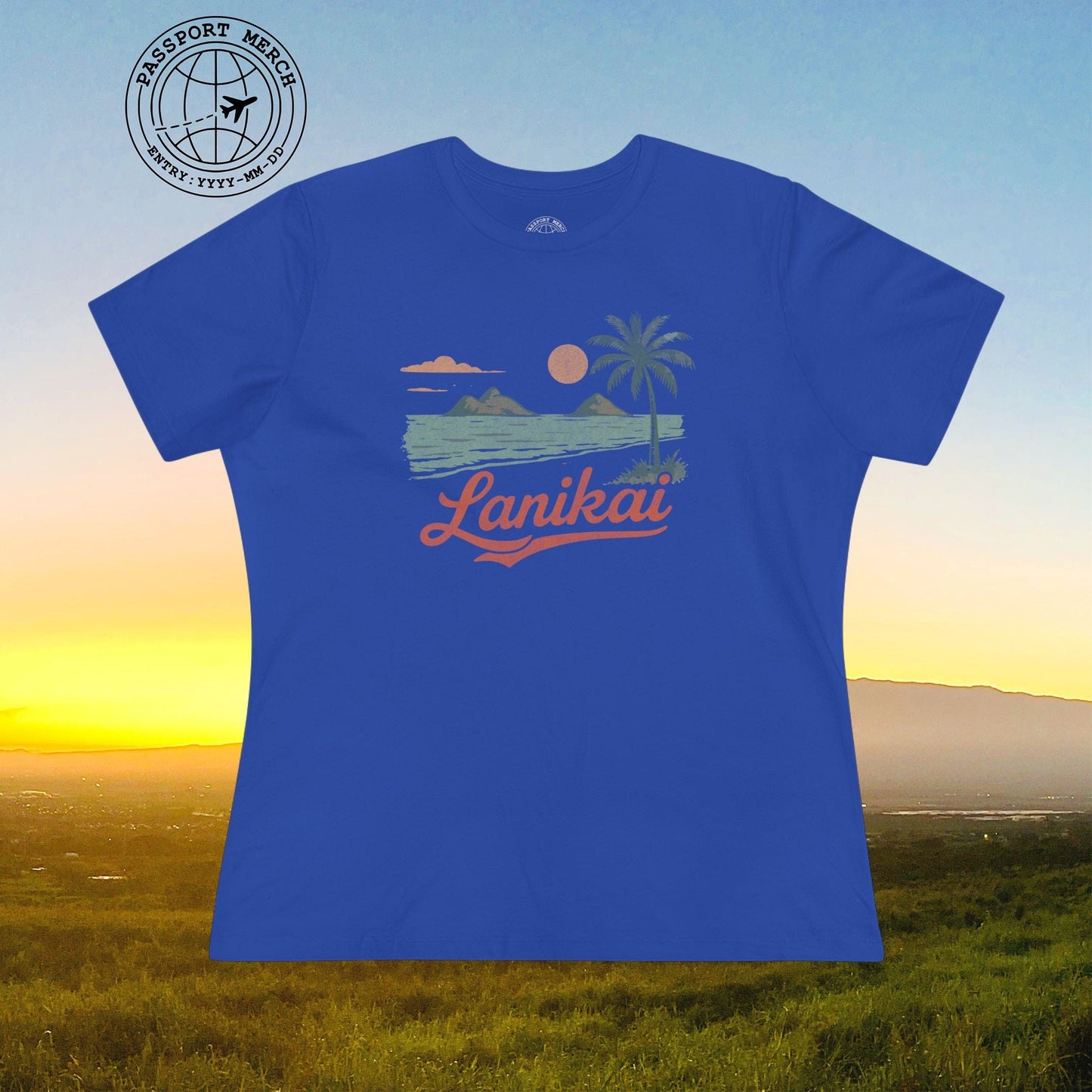 Vintage Lanikai, Oahu, Hawaii, Womens Fit T-Shirt