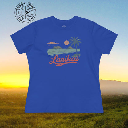 Vintage Lanikai, Oahu, Hawaii, Womens Fit T-Shirt