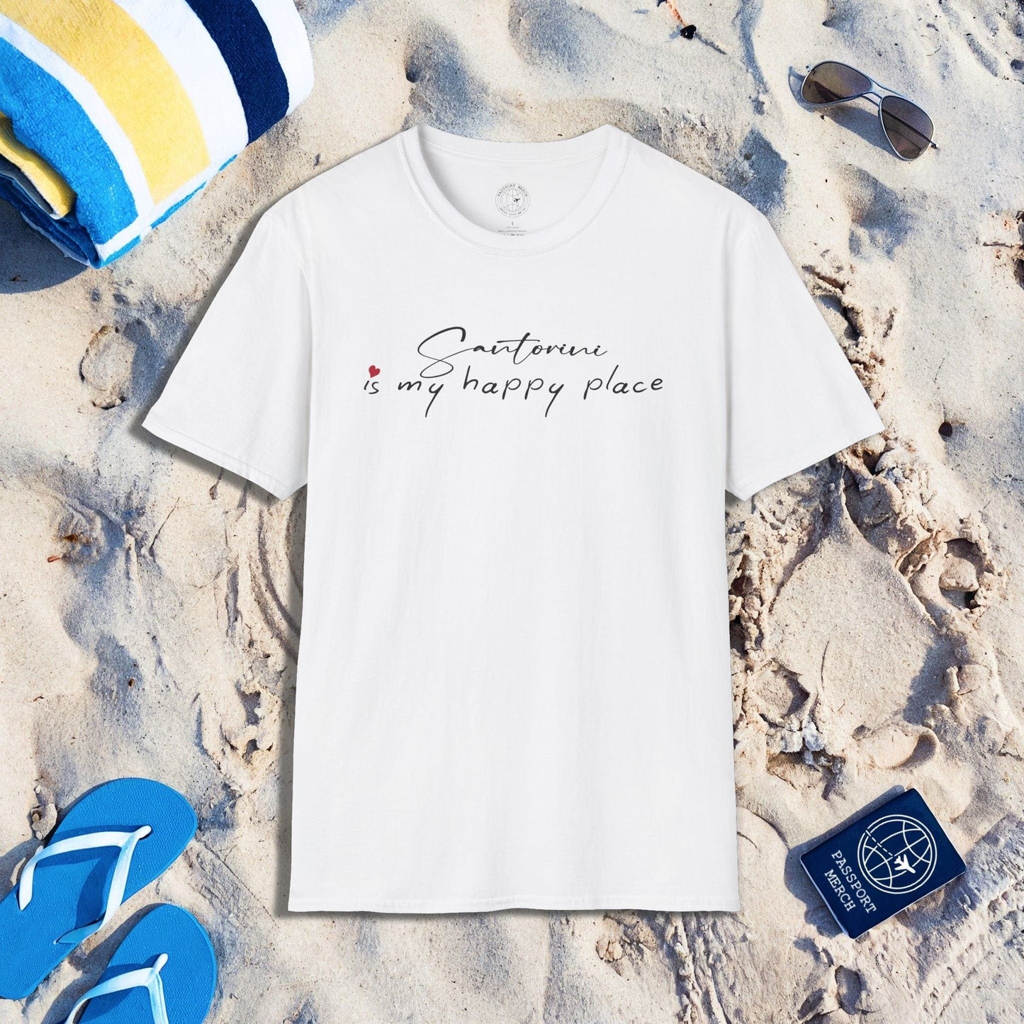 Santorini is my happy place, Greece T-Shirt