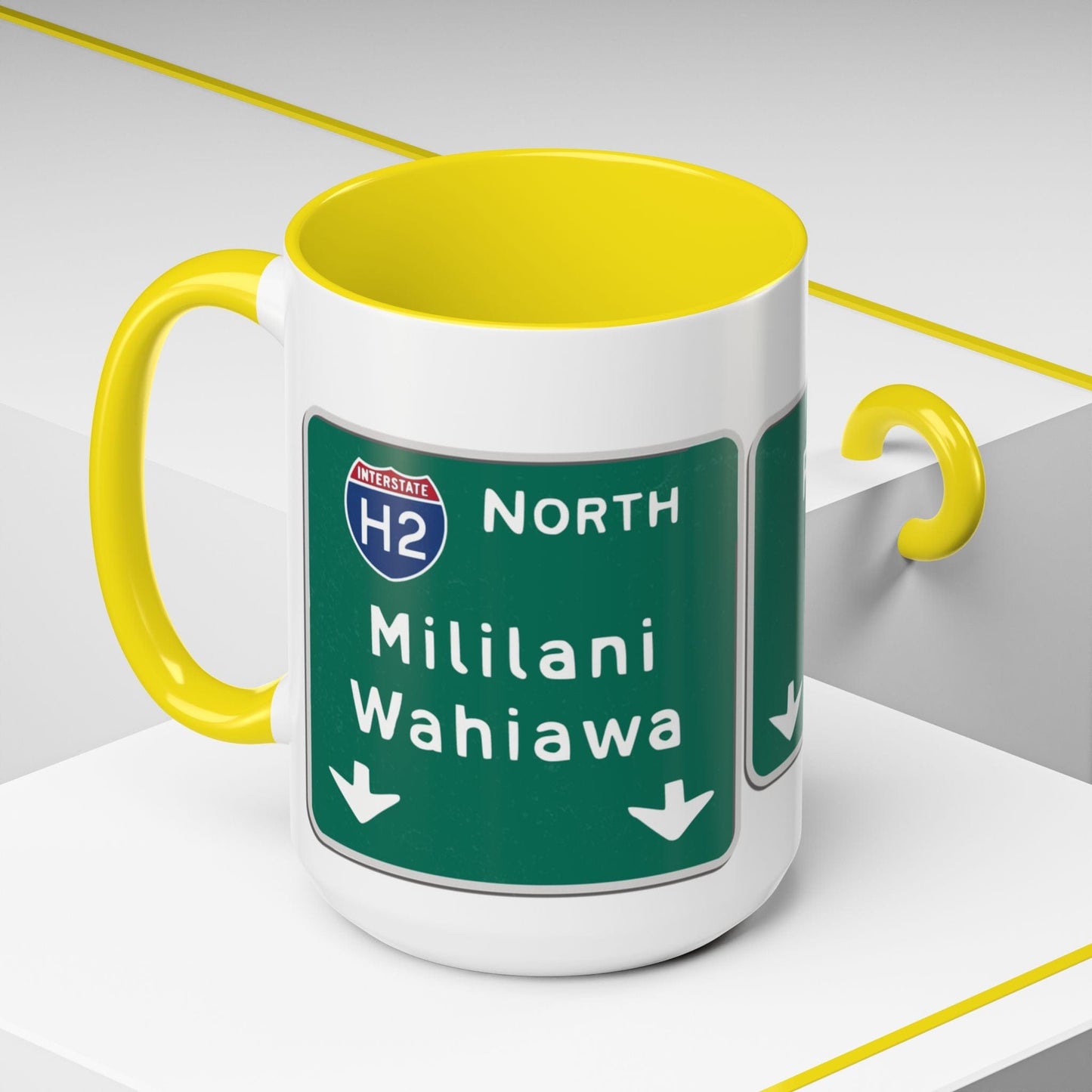 Signs of Wanderlust, Pearl City/Waimalu Exit 10, Hawaii 15oz Mug