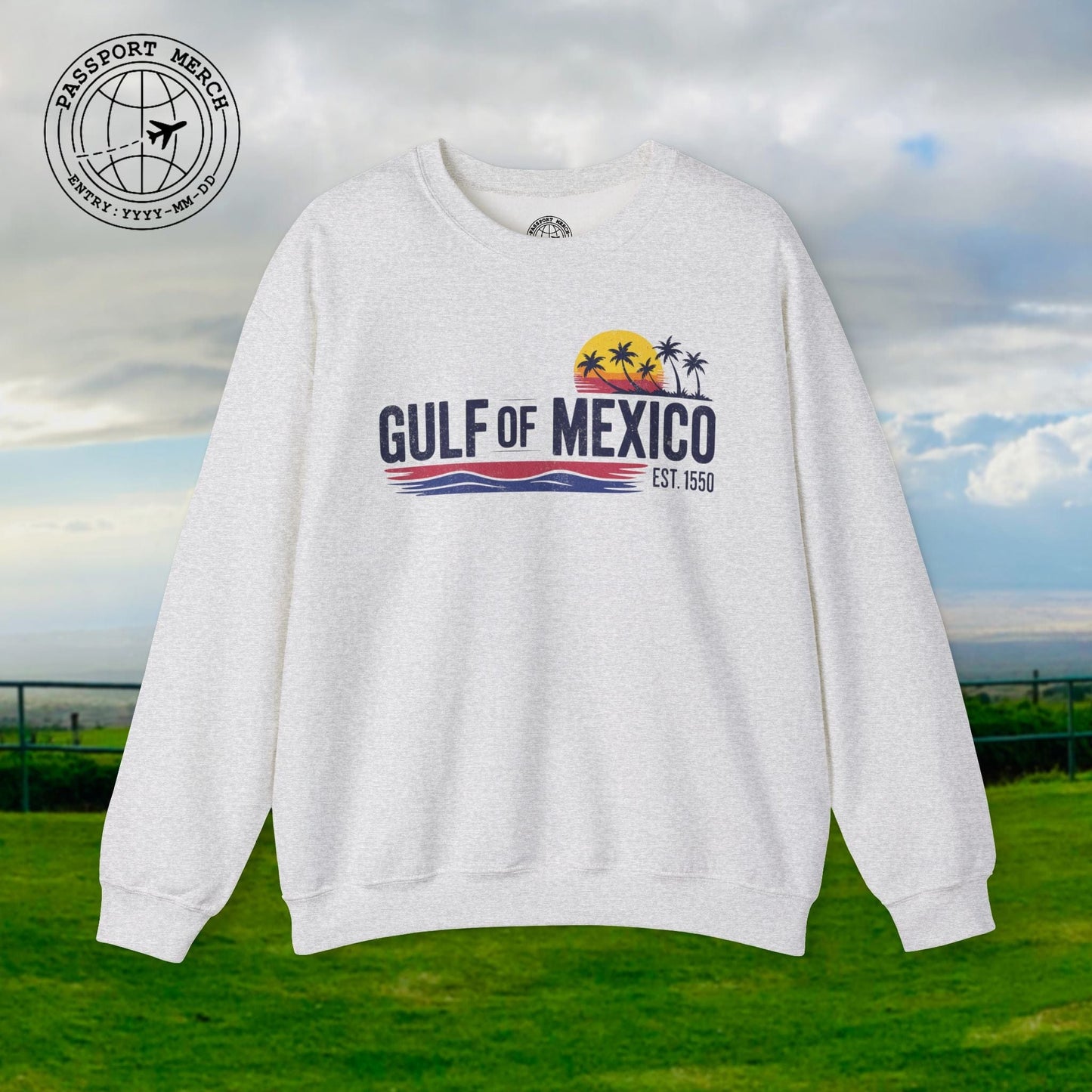 Vintage Retro Gulf of Mexico Crewneck