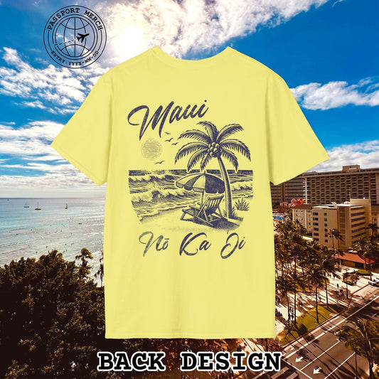 Maui No Ka Oi Hawaii, Back Print T-Shirt