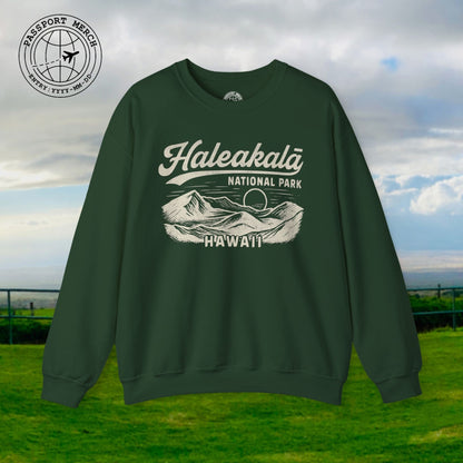 Haleakala National Park Vintage Monochrome, Hawaii Crewneck