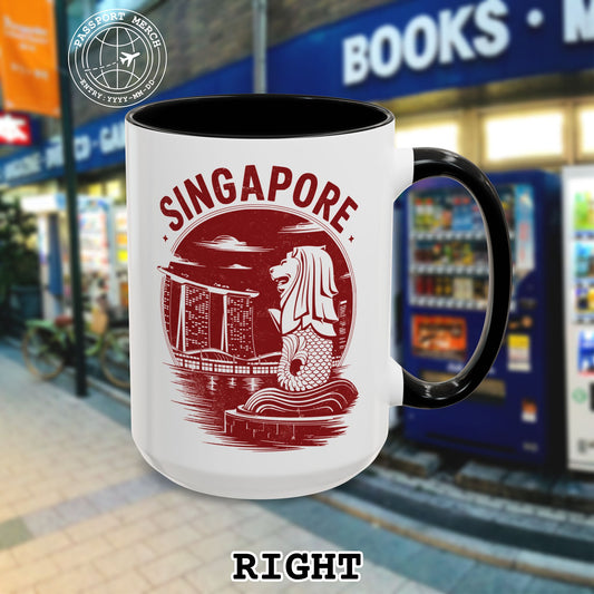 Vintage Singapore Merlion 15oz Mug