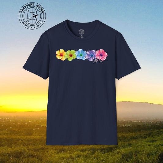 Five Vibrant Hibiscus, Hawaii T-Shirt
