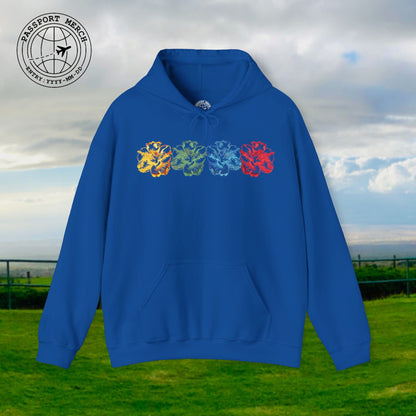 Neon Hibiscus, Hawaii Hoodie